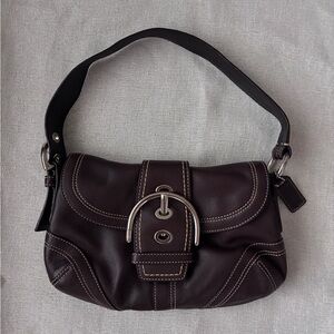 chocolate brown mini coach soho